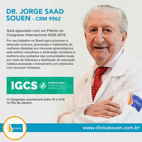 Prof. Dr. Jorge Saad Souen será agraciado com um Prêmio no  Congresso Internacional IGGS 2019.
